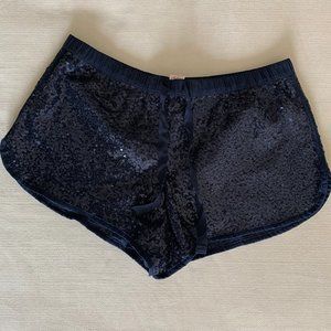 Victoria's secret navy blue sequin shorts XS